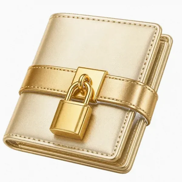 Locked leather wallet — Spinfin