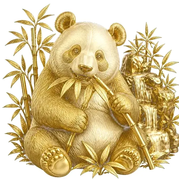 Panda eating bamboo — Spinfin