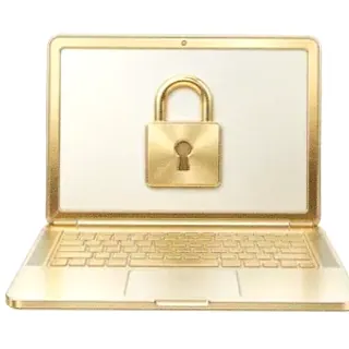 Laptop with padlock — Spinfin
