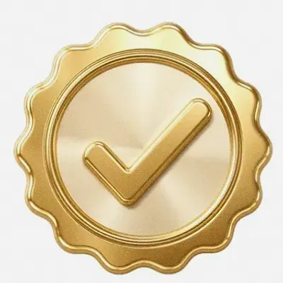 Checkmark badge — Spinfin