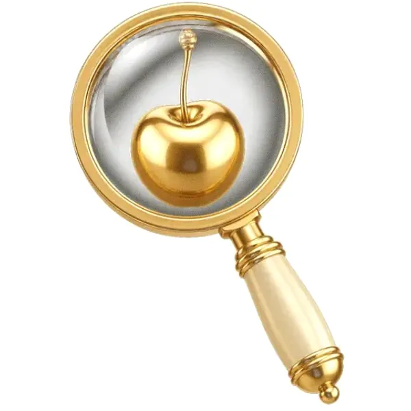 Cherry magnifying glass — Spinfin