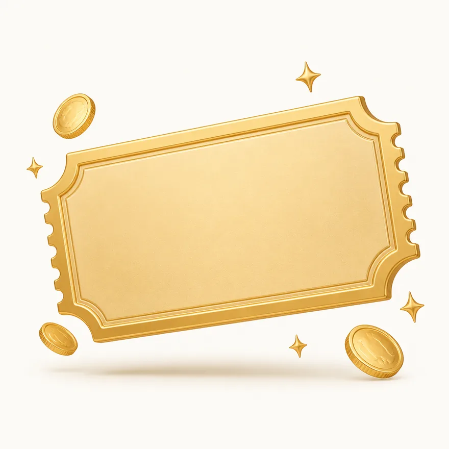 Blank coupon ticket — Spinfin